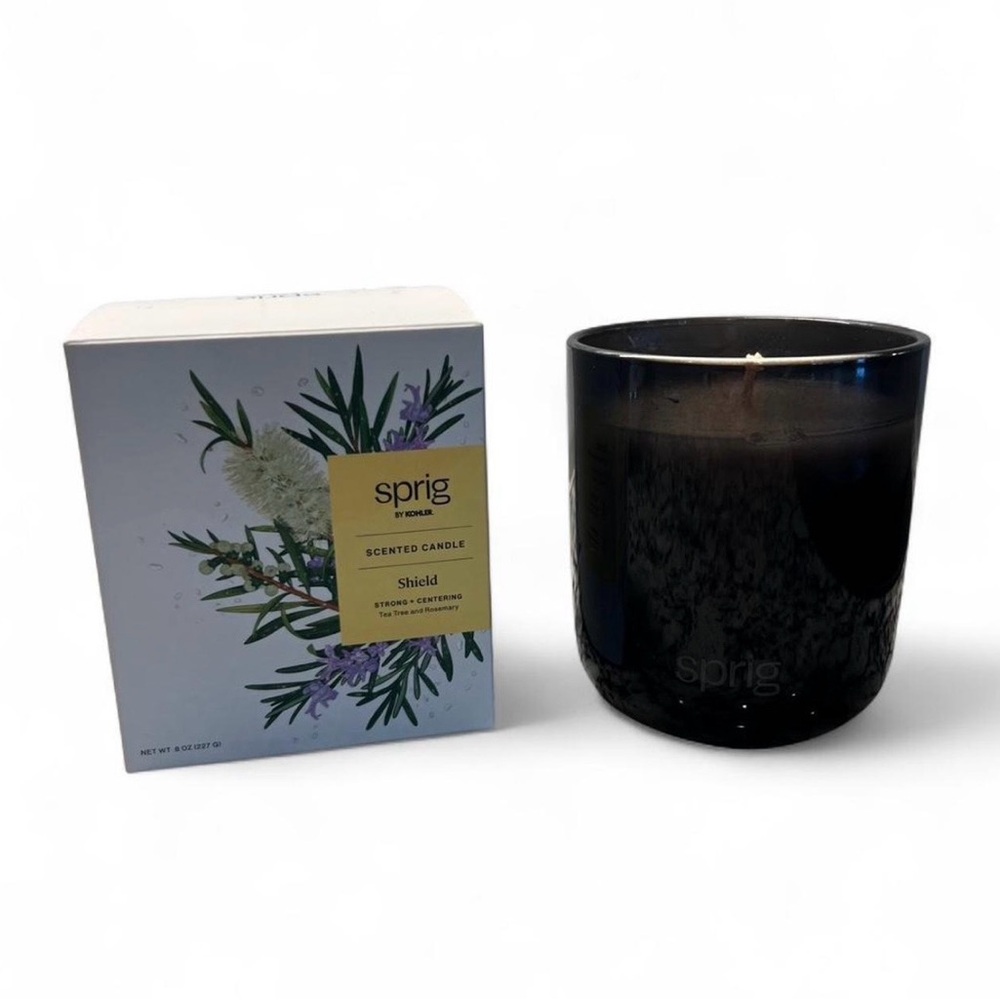 Kohler Sprig Scented Candle Shield Strong+Centering Tea Tree and Rosemary 8 oz